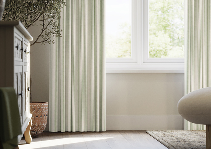 Laura Ashley Candy Stripe, Bottle Green - Made to Measure Curtains - Image 5